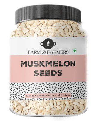 Farm & Farmers Organic Fresh Healthy Seeds, Superfoods, Nutritious Edible Seeds for Eating Packed with Minerals and Vitamins, Kharbuja Beej Kharbooja Bij (Muskmelon Seeds, 1 Kg)