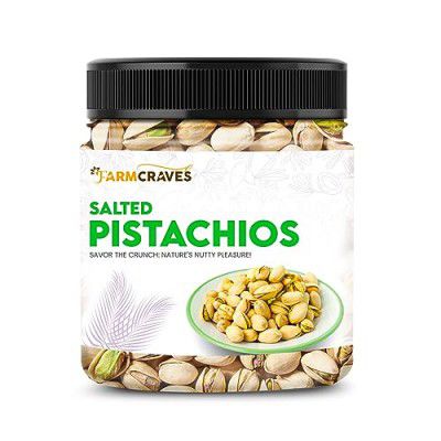 FARMCRAVES Premium Roasted Salted Pistachios |500g | Healthy Dry Fruit Snack