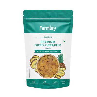 Farmley Premium Diced Pineapple Dried Fruits 200 gram