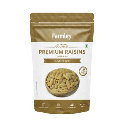 Farmley Raisins Seedless I 500g,I Kishmish, Dry Fruits Source Of Potassium, Healthy & Nutritious (Pack of 1)