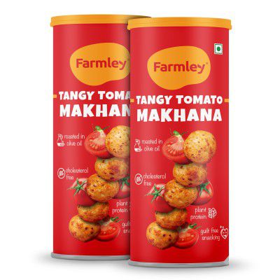 Farmley Roasted and Flavoured Makhana | Roasted In Olive Oil - 77g Each (Pack of 2)
