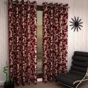 FARRELL Farrell Polyester Floral Eyelet Window (Dark Maroon, 4 X 5 Feet)?(Eyelet, 180.00)...