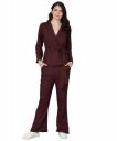 Fashfun Women's co-ord Set (Solid Crepe Belted Open top & Pant Set)...