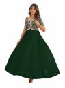 Fashion Basket Georgette Embroidered Anarkali Gown for Women...