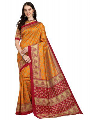 Fashion Basket Women's Silk Printed Saree