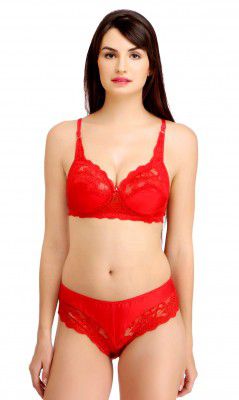 Fashion Comfortz-Very Smooth Comfortable Honeymoon Wear Bra Panty Set for Women|