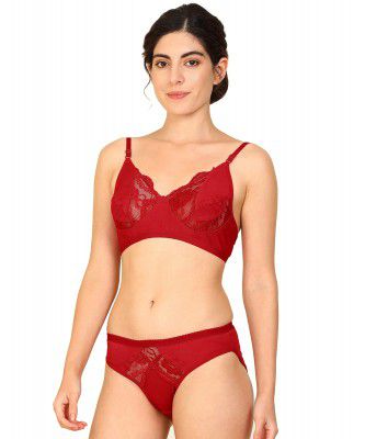 Fashion Comfortz PIBU-Womens Cotton Bra Panty Set for Women Lingerie Set Sexy Honeymoon Undergarments (Pack of 1,2,3)