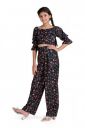 Fashion Dream Girl’s Black Ethnic Wear Polyester Blend Printed Crop Top with Pant Set...