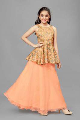 Fashion Dream Girls Party(Festive) Top Skirt (Orange)