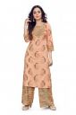 Fashion Dream Womens Rayon Slub Printed Readymade Kurta Palazzo Set...