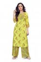 Fashion Dream Womens Rayon Slub Printed Readymade Kurta Palazzo Set...