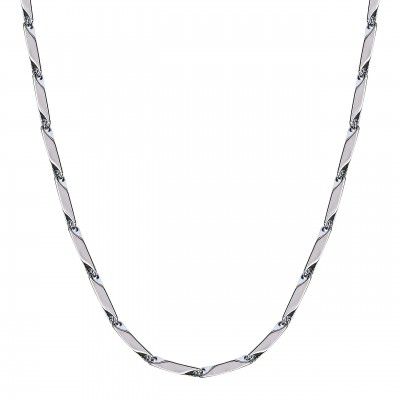 Fashion Frill Mens Double Coated Popular Stainless Steel Silver Chain For Men Boys Stylish Chains Necklaces Silver