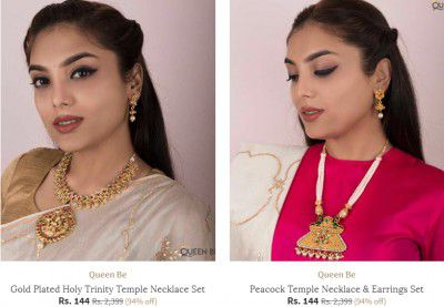 Fashion Jewellery Sets for Women Upto 94% Off