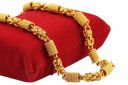 Fashion N More Gold Plated Chain For Men, Gold Plated Designer Spiga Link Handmade Chain For Men, 20" Inches...