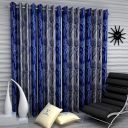 Fashion String 4 Pieces Door Curtain Set, 7 feet Long ,Blue, Polyester...