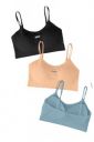 Gurukrupa International®, Fashionable Cotton Padded Wire Free Sports Bra Fitness Yoga, Gymwear and Dailywear Free Size (Pack of 3), Size (28-32)....