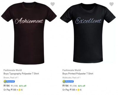 fashionate world T-Shirts Starts ₹194