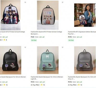 Hlipkart : Upto 85% OFF - Fashionlife School Bags