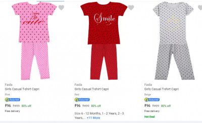 Fasla Kids Combos Flat 80% Off | Starts ₹96