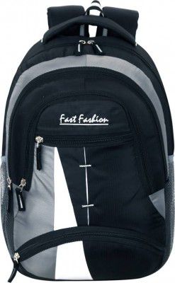 Fast Fashion  Medium 30 L Laptop Backpack Casual unisex travel bag, office, messenger, school backpack  (Black, White, Grey)