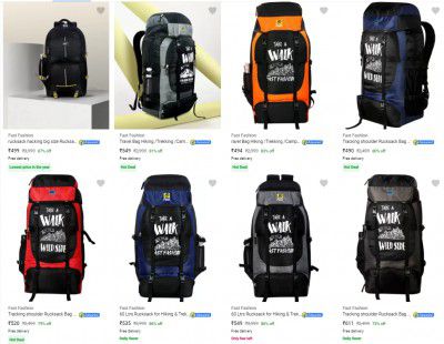 Fast Fashion Rucksacks @ up to 87% Off