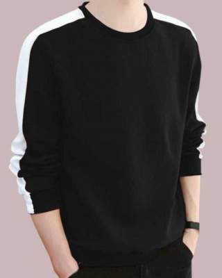 FastColors Color Block Men Round Neck Black, White T-Shirt 