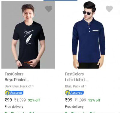 Fastcolors Kids T Shirts @ ₹99