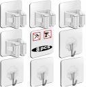 FASTIVEN 4 Pack Hook, Broom Gripper Holds Self Adhesive Reusable No Drilling Anti-Slip, Wall Mounted Storage Rack Storage & Organization for Home, Kitchen and Wardrobe...