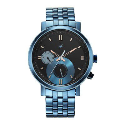 Fastrack Analog Black Dial Mens Watch-3287QM02