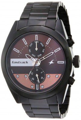 Fastrack Analog Black Dial Mens Watch-NN3165NM01/NP3165NM01