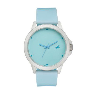 Fastrack Analog Blue Dial Unisex's Watch-38024PP64W, Silicone Band