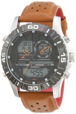 Fastrack Analog-Digital Black Dial Mens Watch-NL38035SL04/NP38035SL04