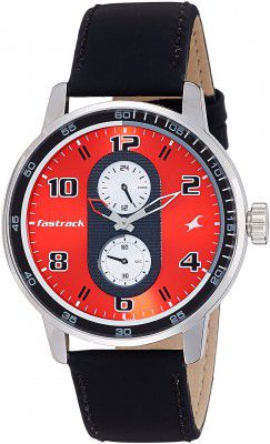 Fastrack Analog Red Dial Mens Watch-NK3159SL01 / NK3159SL01