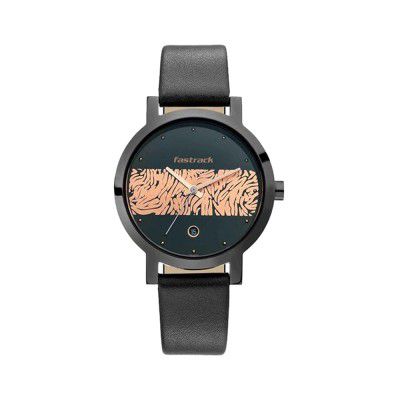 Fastrack Animal Print Analog Black Dial Womens Watch-6222NL01