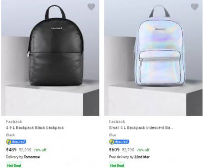  Fastrack Backpacks Starts ₹489