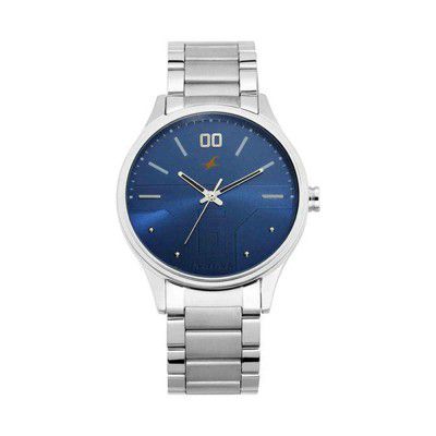 Fastrack Bare Basics Analog Blue Dial Mens Watch-3247SM01