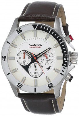 Fastrack Big Time Analog White Dial Mens Watch NL3072SL01/NN3072SL01/NP3072SL01