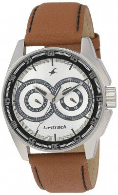 Fastrack Black Magic Analog Silver Dial Mens Watch-NM3089SL07 / NL3089SL07
