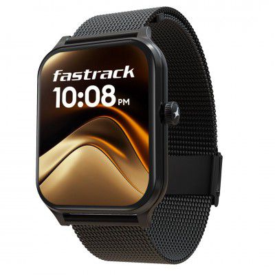 Fastrack Classic|Large 1.91" Super UltraVU Display | Metal Case Premium Smartwatch - Black Mesh