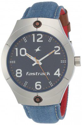 Fastrack Denim Analog Black Dial Mens Watch-3191SL01 / 3191SL01