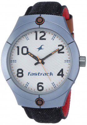 Fastrack Denim Analog Grey Dial Men's Watch-3191AL02 / 3191AL02/3191AL02