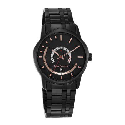 Fastrack Exuberant Analog Black Dial Mens Watch-3279NM01