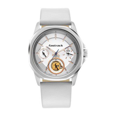 Fastrack Exuberant Analog White Dial Mens Watch-3283SL01