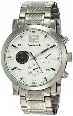 Fastrack Fastfit Analog White Dial Mens Watch-3227SM02