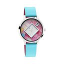 Fastrack Fit Outs Quartz Analog with Date Multicoloured Dial Leather Strap Watch for Girls-NR6210SL01...
