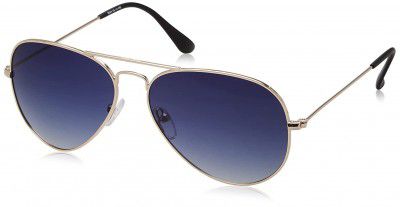 Fastrack Men Pilot Sunglasses Yellow Frame Blue Lens