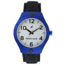 Fastrack Mens Analog White Dial Black Band Fabric Watch...