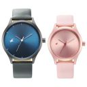 Fastrack Mixmatched Couple Leather Analog Watches with Blue and Pink Dial-6803168033AL02P...