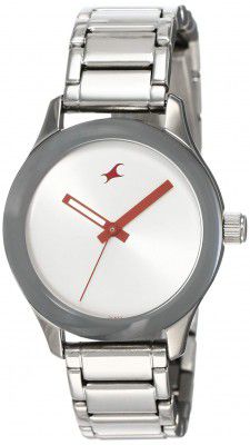 Fastrack Monochrome Analog Silver Dial Womens Watch-NL6078SM02/NP6078SM02