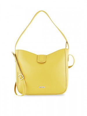 Fastrack Mustard PU Structured Handheld Bag